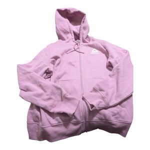 Reebok Women’s Large Full Zip Hoodie Pink Mauve Sweatshirt Jacket